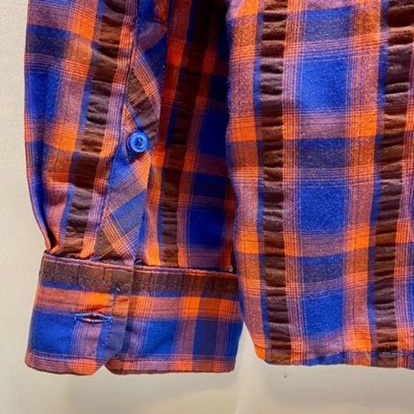 Mountain Hard Wear Button Up Men's XL Blue Red Plaid Cotton Blend Casual Shirt - Picture 5 of 11